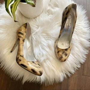 Jessica Simpson cheetah print Patent Leather Heels